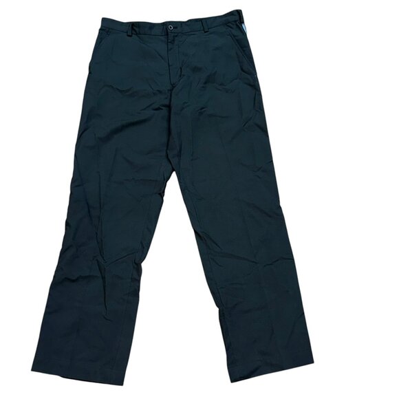 Nike 5 Pocket Golf Pants Black With Blue Stripe Size‎ 36x32 Zipper Ankle - Picture 1 of 7